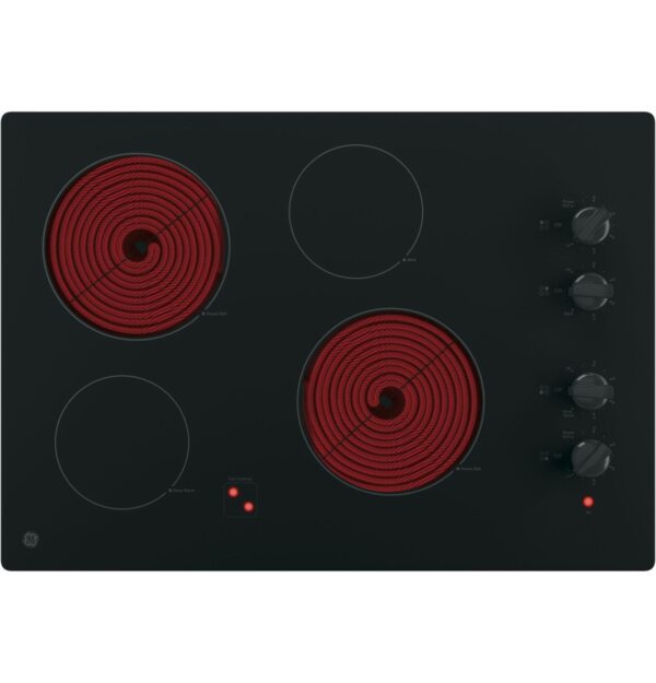 GE 30″ Built-In Knob Control Electric Cooktop JP3030DWBB