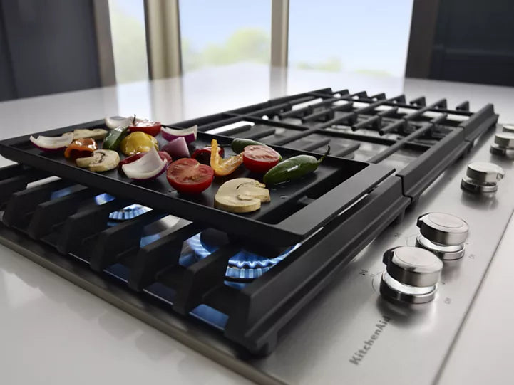 KitchenAid 36″ 5-Burner Gas Cooktop with Griddle
