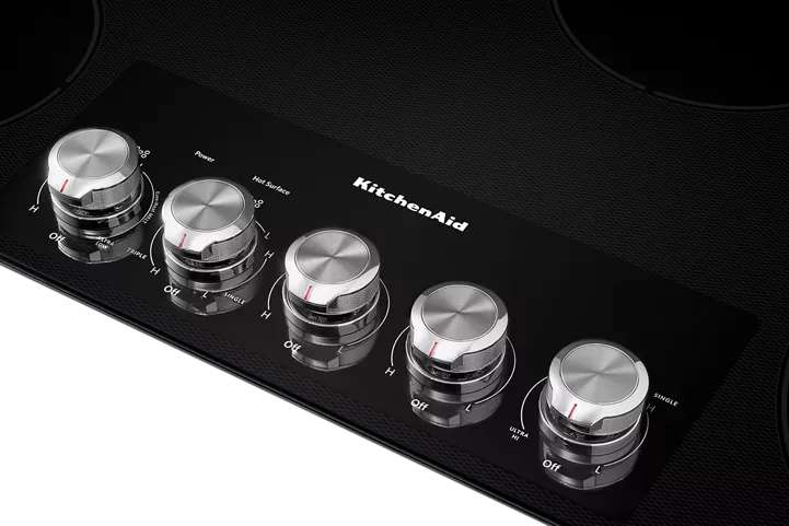 KitchenAid 36″ Electric Cooktop with 5 Elements and Knob Controls
