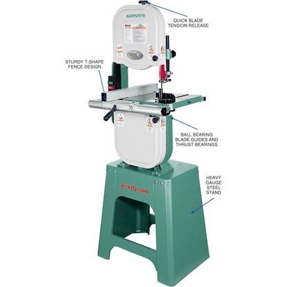 Grizzly G0555 14″ 1 HP Bandsaw