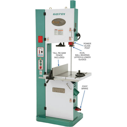 Grizzly G0701 – 19″ 5 HP Ultimate Bandsaw