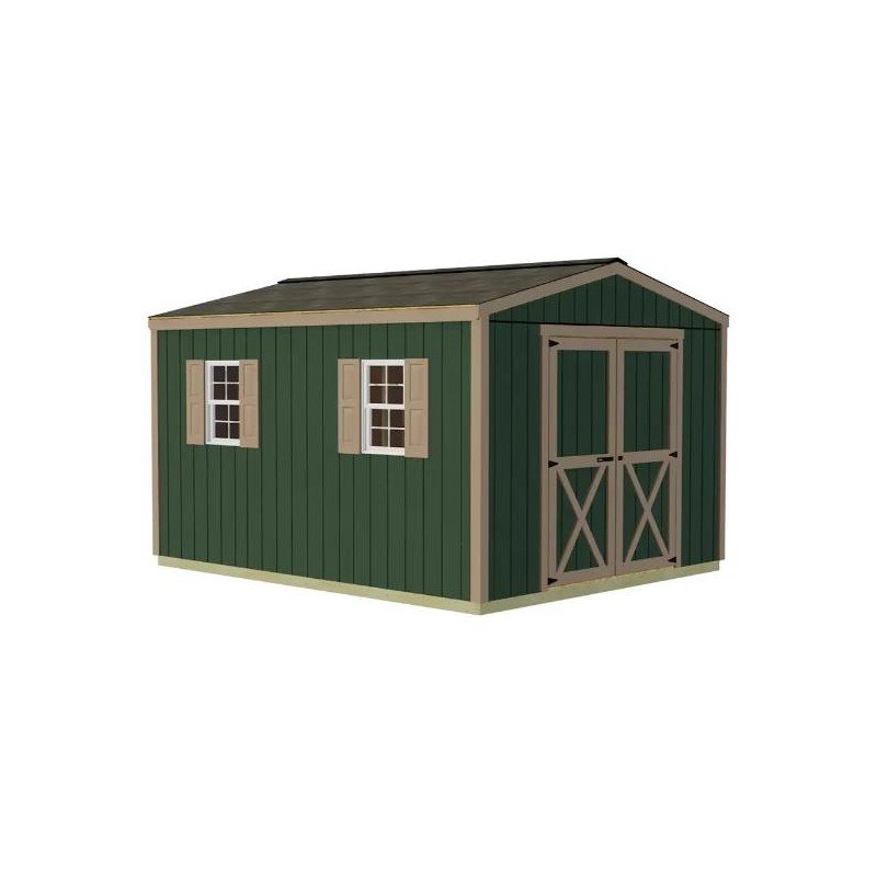 Best Barns Handmade Haven 10×12 Wood Shed Kit – Gable Roof, Eave Door (HHAVDE12)