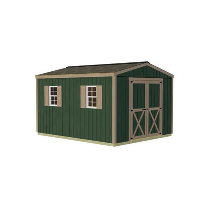 Best Barns Handmade Haven 10×12 Wood Shed Kit – Gable Roof, Eave Door (HHAVDE12)