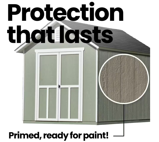 Handy Home Meridian Wooden Storage Shed – Multiple Sizes