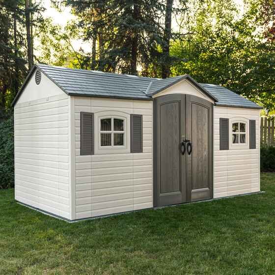 Lifetime Legacy 15×8 Plastic Storage Shed Kit w/ Floor