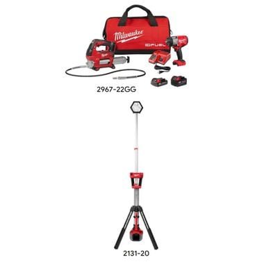 Milwaukee M18 FUEL 1/2 Inch HTIW Combo Kit, Dual Power Tower Light Bundle