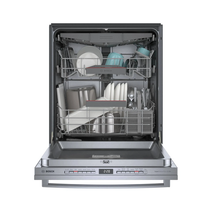 Bosch 800 Series 24 in. Top Control Smart Dishwasher with 42 dBa Sound Level, 3rd-Rack, CrystalDry & Pocket – Stainless Steel