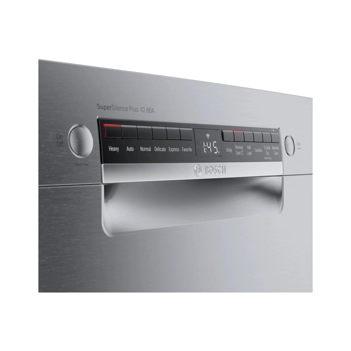 Bosch 800 Series 24 in. Top Control Smart Dishwasher with 42 dBa Sound Level, 3rd-Rack, CrystalDry & Pocket – Stainless Steel